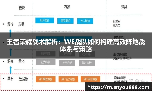 王者荣耀战术解析：WE战队如何构建高效阵地战体系与策略